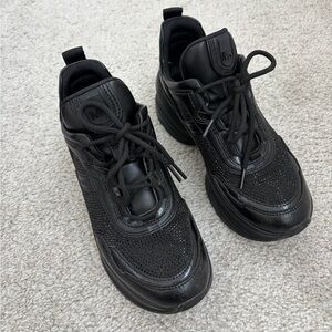 MICHAEL Michael Kors Olympia Crystal Embellished Trainer - size 6 M